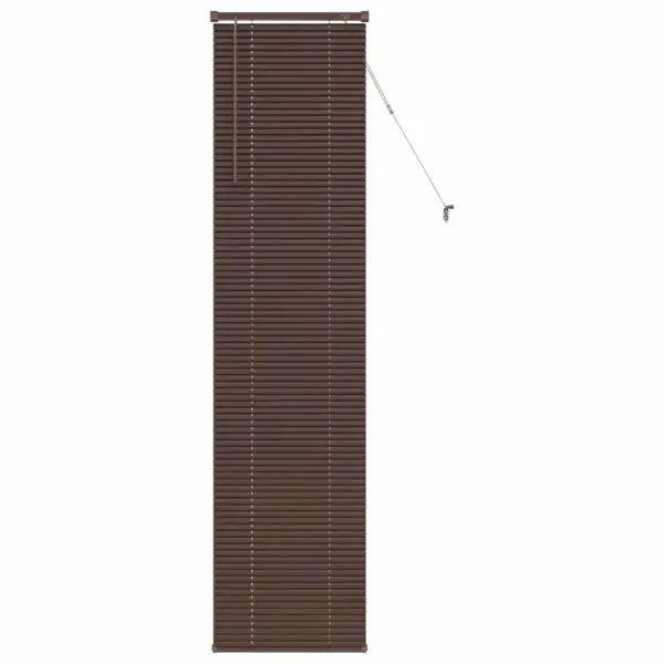 Veneetsia ruloo, reguleeritav, tumepruun mustriga PVC, 213 x 40 cm – 2