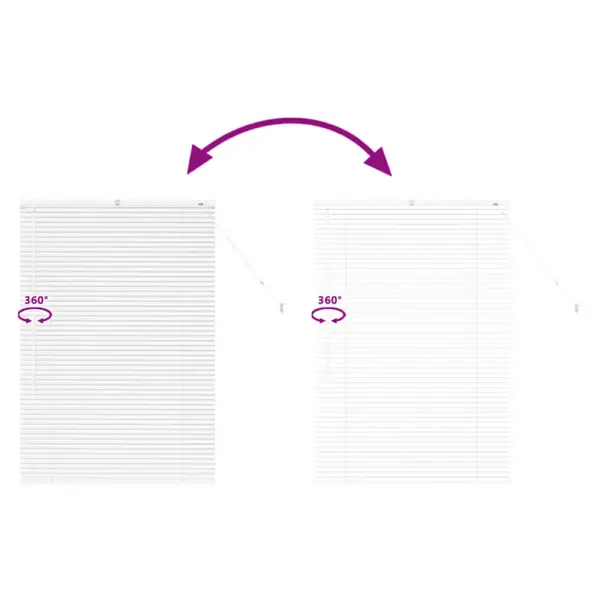 Veneetsia ruloo valguse ja privaatsuse reguleerimiseks, valge alumiinium, 130 x 90 cm – 11