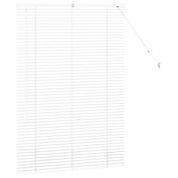 Veneetsia ruloo valguse ja privaatsuse reguleerimiseks, valge alumiinium, 130 x 90 cm – 6