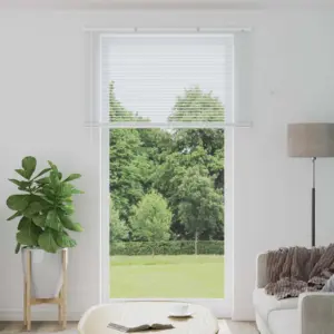 Veneetsia ruloo, reguleeritav, valge PVC, 213 x 130 cm