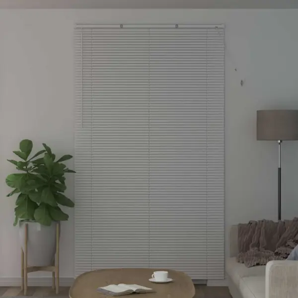 Veneetsia ruloo, reguleeritav, valge PVC, 213 x 130 cm – 3