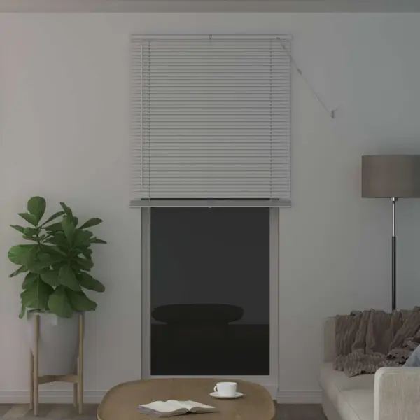 Veneetsia ruloo, reguleeritav, valge PVC, 213 x 70 cm – 3