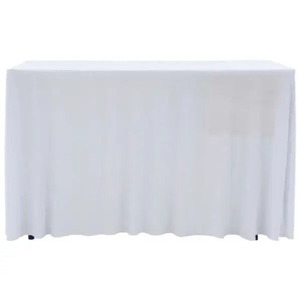Venivad lauakatted, 2 tk, valge, 183 x 76 x 74 cm, polüester-elastaan – 2