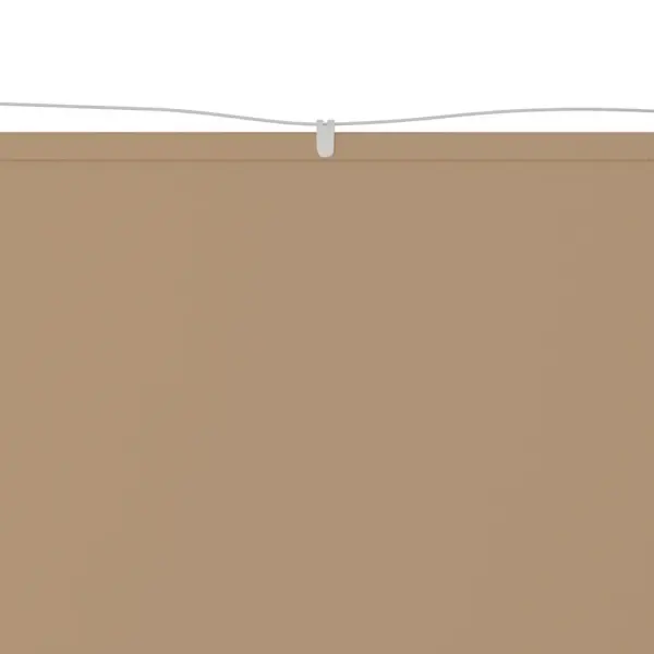 Vertikaalne privaatsussirm rõdule, pruunikashall Oxfordi kangas, 60 x 1200 cm – 3