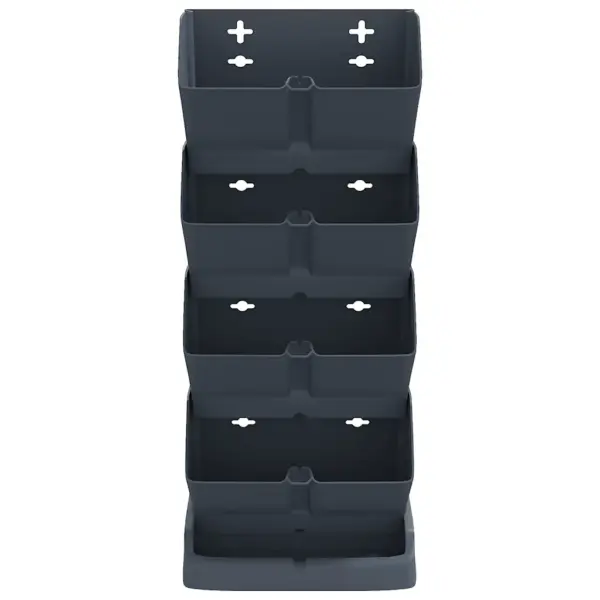 Vertikaalne taimekastide komplekt, 4 tk, antratsiithall polüpropüleen, 19,5 x 11 x 47,5 cm – 3