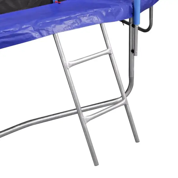 Viieosaline aiabatuudikomplekt turvavõrgu ja redeliga, 457 cm, must-sinine – 5