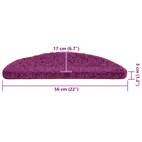 Poolringikujulised trepimatid kahepoolse teibiga, 15 tk, violetne, 56 x 17 x 3 cm – 9