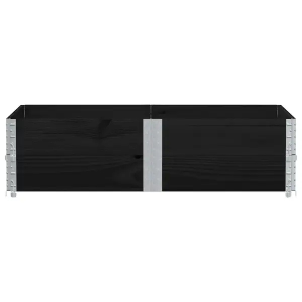 Aia virnastatav taimekast, kokkupandav, must männipuidust, 150 x 100 x 41 cm – 3