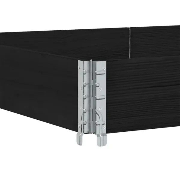 Aia virnastatav taimekast, kokkupandav, must männipuidust, 150 x 100 x 41 cm – 5