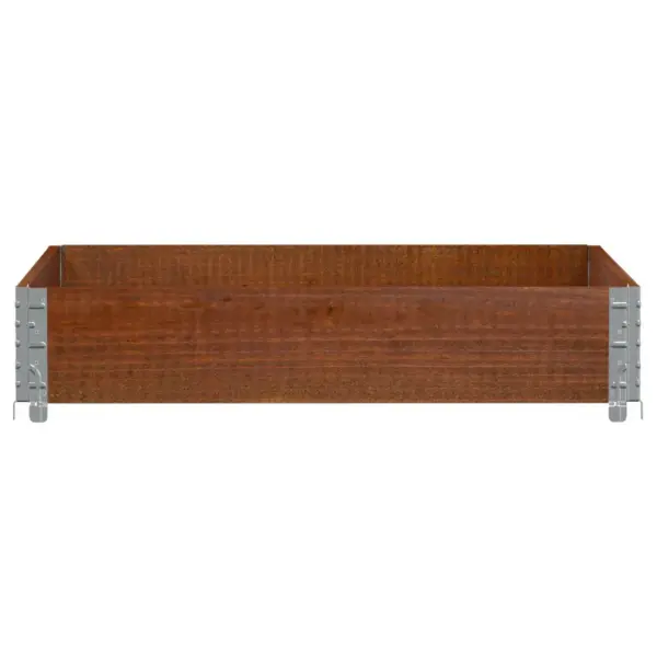 Virnastatav männipuidust aia taimekast, pruun, 100 x 100 x 21,5 cm – 3
