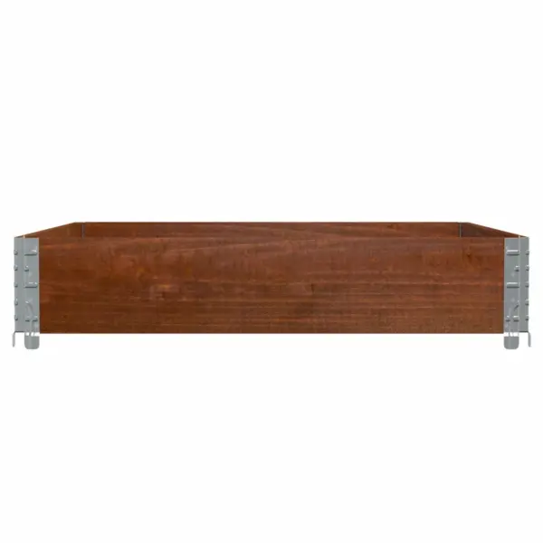 Virnastatav männipuidust aia taimekast, pruun, 100 x 100 x 21,5 cm – 4