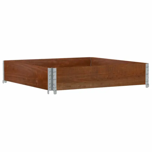 Virnastatav männipuidust aia taimekast, pruun, 100 x 100 x 21,5 cm – 5