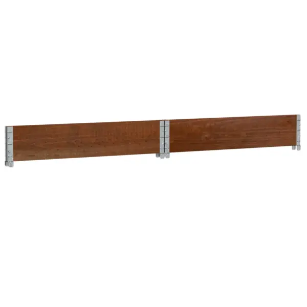 Virnastatav männipuidust aia taimekast, pruun, 100 x 100 x 21,5 cm – 6