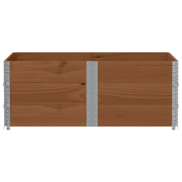 Virnastatav kokkupandav männipuidust aia taimekast, pruun, 150 x 100 cm – 3