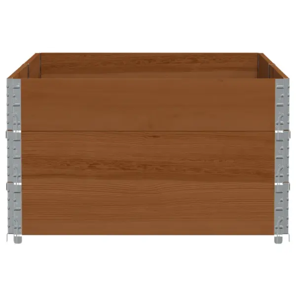 Virnastatav kokkupandav männipuidust aia taimekast, pruun, 150 x 100 cm – 4