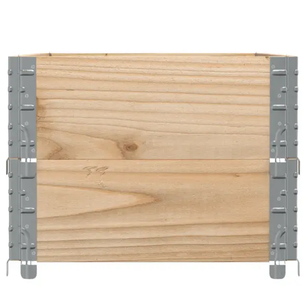 Virnastatav männipuidust taimekast tsingitud nurkadega, pruun, 100 x 50 x 41 cm – 4