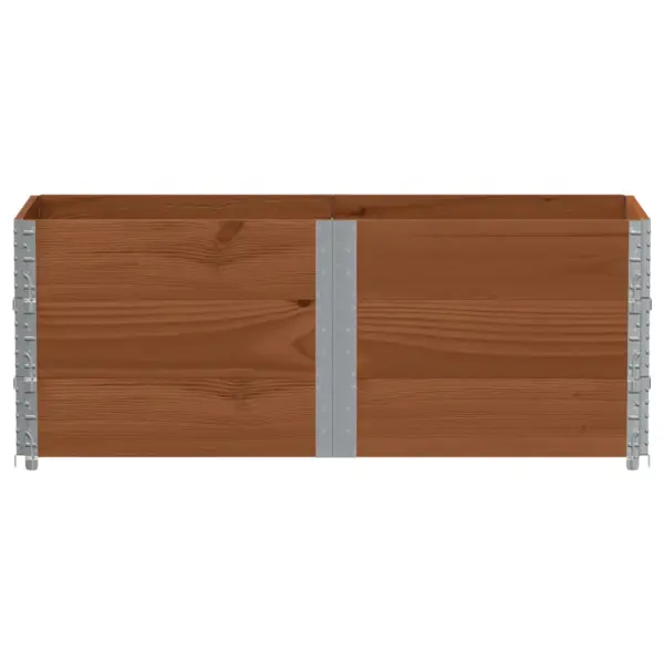 Virnastatav puidust taimekast tsingitud metallnurkadega, pruun männipuit, 150 x 50 x 60,5 cm – 3
