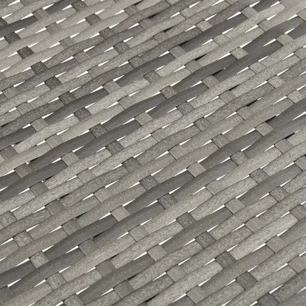 Virnastatavad hallid polürotangist aiatoolid, 4 tk, pulbervärvitud terasraamiga – 9