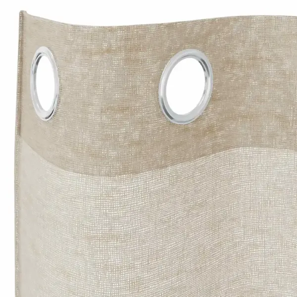 Läbipaistev voile-kardin, 2 tk, liivakarva beež polüster, 225 x 140 cm – 5