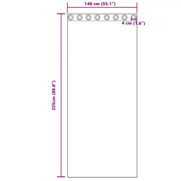 Läbipaistev voile-kardin, 2 tk, liivakarva beež polüster, 225 x 140 cm – 8