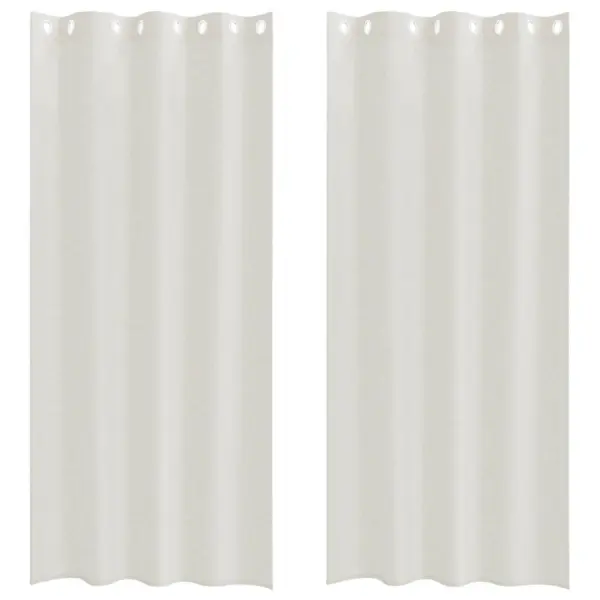 Läbipaistev voile-kardinakomplekt, 2 tk, kreem, 225 x 140 cm, polüester – 2