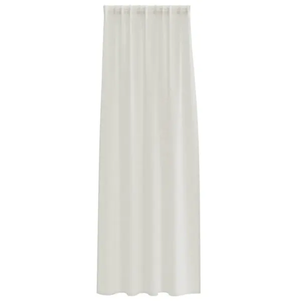 Läbipaistev voile kardinakomplekt, 2 tk, kreem, 260 x 140 cm, polüester – 4