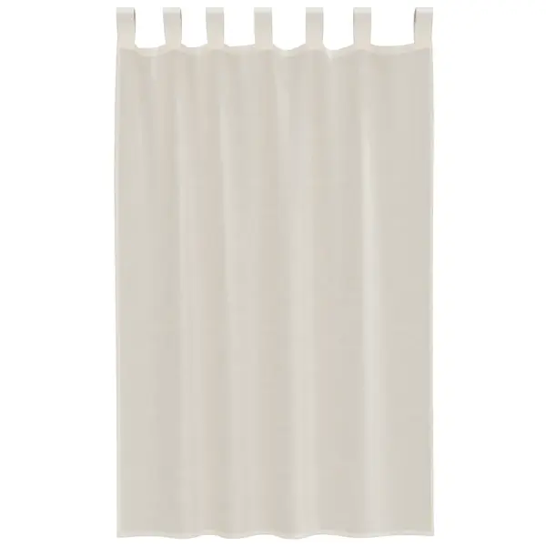 Poolläbipaistvad voile-kardinad vahelehe ülaosaga, 2 tk, kreemjasvalge, 140 x 175 cm – 4