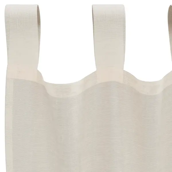 Poolläbipaistvad voile-kardinad vahelehe ülaosaga, 2 tk, kreemjasvalge, 140 x 175 cm – 5