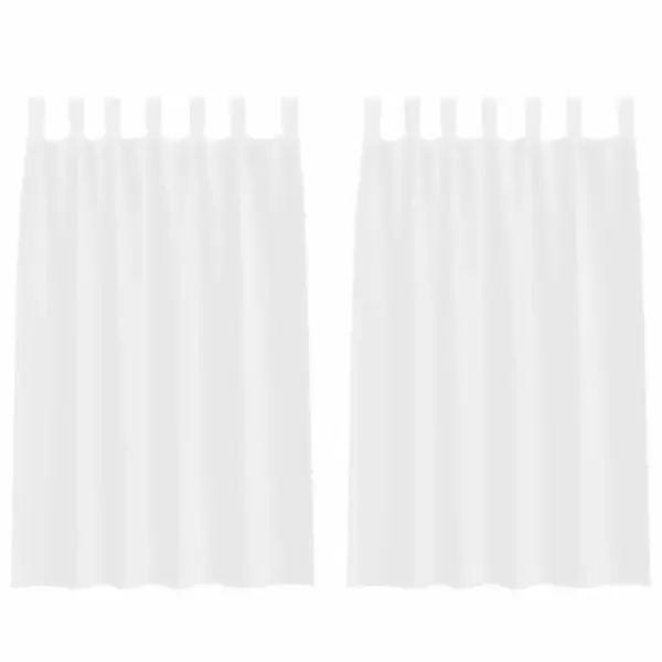 Õhuline voile-kardin, 2 tk, valge polüester, 175 x 140 cm - 2