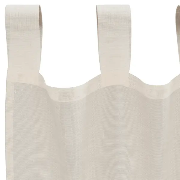 Poolläbipaistvad voile kardinad aasadega ülaosaga, 2 tk, kreemjasvalged, 140 x 140 cm – 5