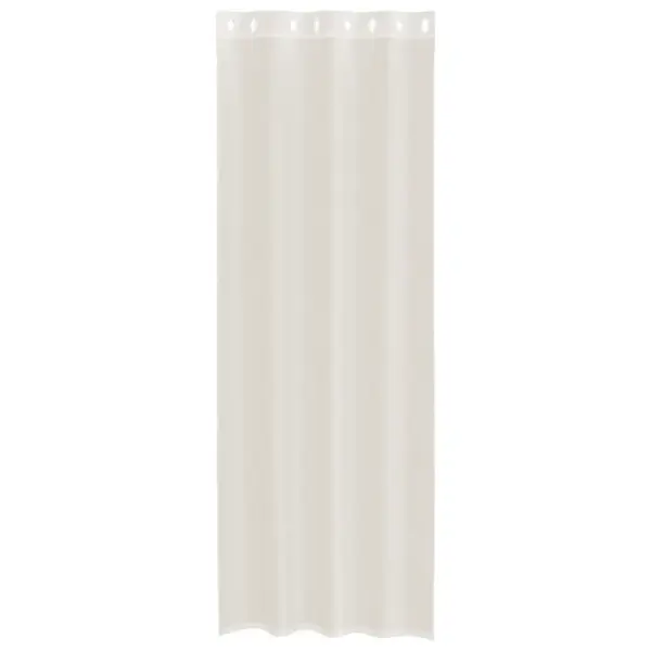 Poolläbipaistvad voile kardinad rõngastega, 2 tk, kreemjasvalged, 140 x 260 cm – 4