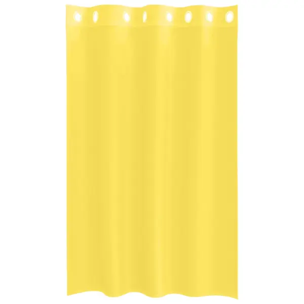 Poolläbipaistvad voile-kardinad rõngastega, 2 tk, kollane, 140 x 175 cm – 4