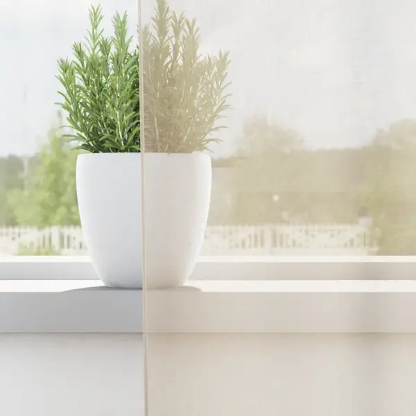 Poolläbipaistvad voile kardinad rõngastega, 2 tk, kreemjasvalge, 140 x 175 cm – 3