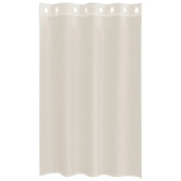 Poolläbipaistvad voile kardinad rõngastega, 2 tk, kreemjasvalge, 140 x 175 cm – 4