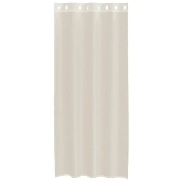 Poolläbipaistvad voile-kardinad rõngastega, 2 tk, kreemjasvalged, 140 x 225 cm – 4