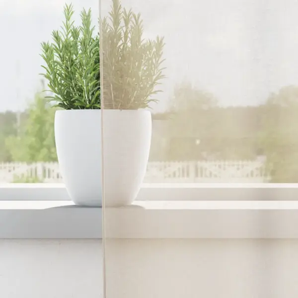 Poolläbipaistvad voile kardinad rõngastega, 2 tk, kreemjasvalged, 140 x 300 cm – 3