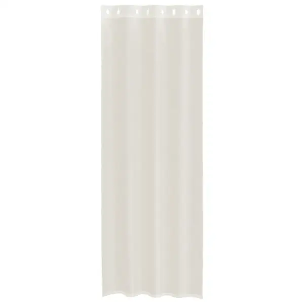 Poolläbipaistvad voile kardinad rõngastega, 2 tk, kreemjasvalged, 140 x 300 cm – 4