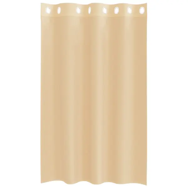 Poolläbipaistvad voile-kardinad rõngastega, 2 tk, liivakarva, 140 x 175 cm – 4