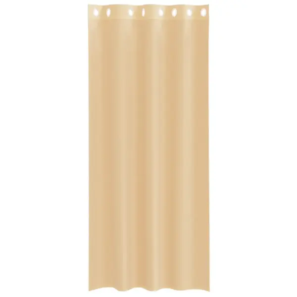 Poolläbipaistev voile-kardin rõngastega, 2 tk, liivakarva, 140 x 245 cm – 4