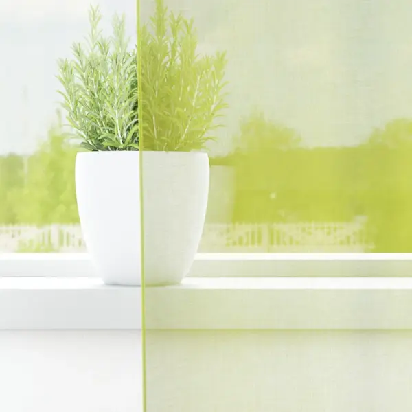 Poolläbipaistvad voile-kardinad rõngastega, 2 tk, õunaroheline, 140 x 260 cm – 3