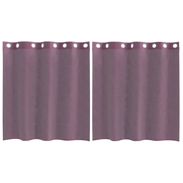 Poolläbipaistvad voile kardinad rõngastega, 2 tk, lilla, 140 x 140 cm – 2