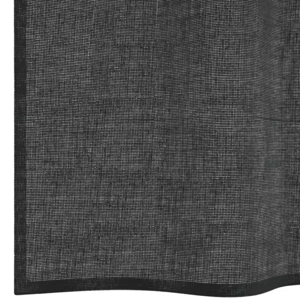 Poolläbipaistvad voile-kardinad rõngastega, 2 tk, must, 140 x 140 cm – 6