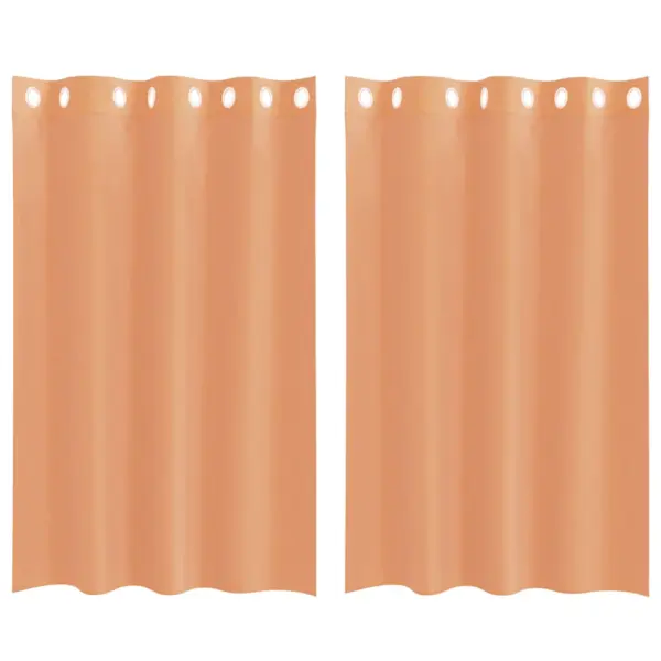 Poolläbipaistvad voile kardinad rõngastega, 2 tk, terrakota, 140 x 175 cm – 2
