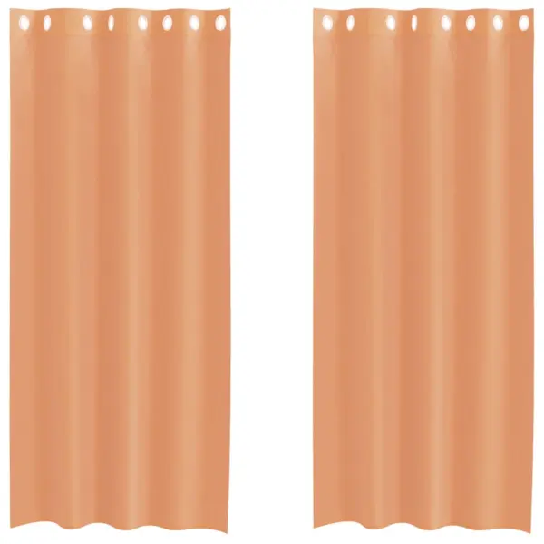 Poolläbipaistvad voile-kardinad rõngastega, terrakota, 2 tk, 140 x 225 cm – 2