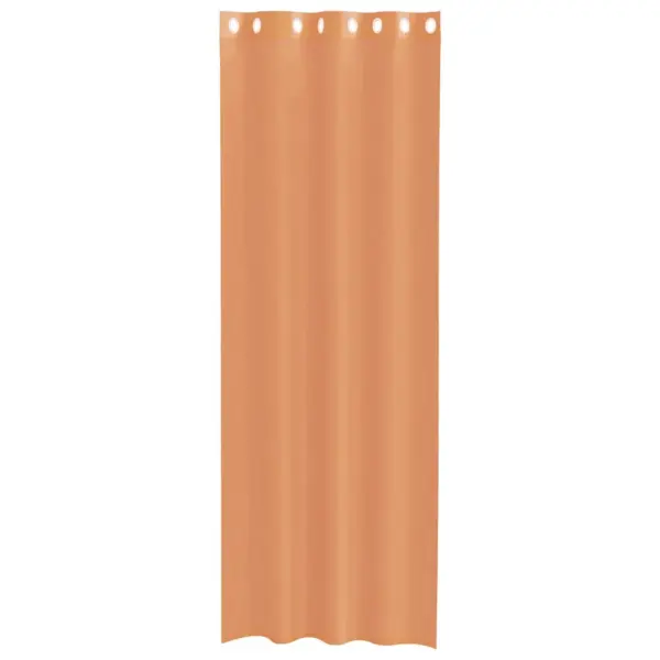 Poolläbipaistvad voile-kardinad rõngastega, 2 tk, terrakota, 140 x 260 cm - 4