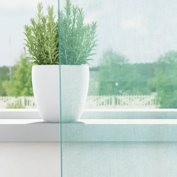 Poolläbipaistev voile kardinapaar rõngastega, türkiissinine, 140 x 260 cm, 2 tk – 3