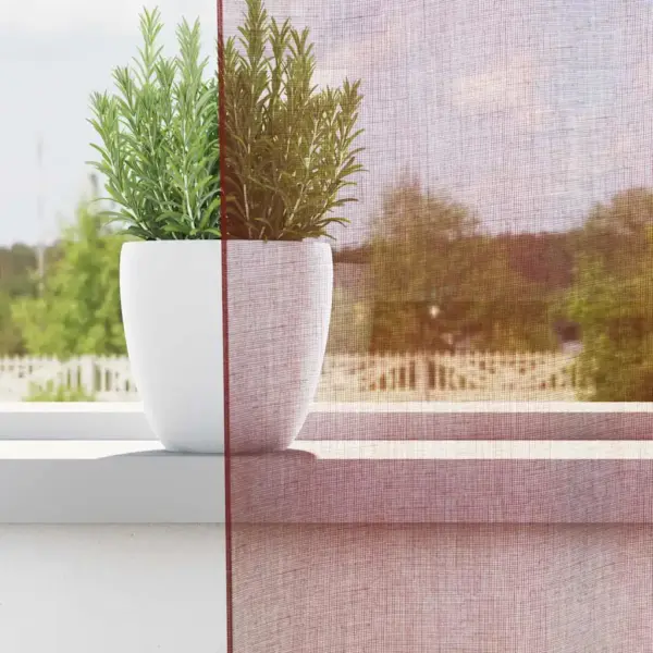 Poolläbipaistvad voile-kardinad rõngastega, veinipunane, 2 tk, 140 x 300 cm – 3