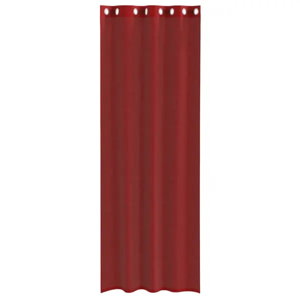 Poolläbipaistvad voile-kardinad rõngastega, veinipunane, 2 tk, 140 x 300 cm – 4
