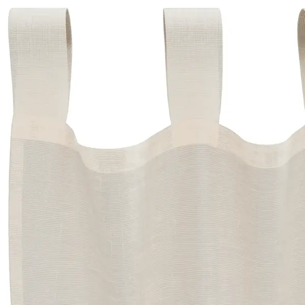 Poolläbipaistvad voile kardinad vahelehega, 2 tk, kreemjasvalge, 140 x 245 cm – 5