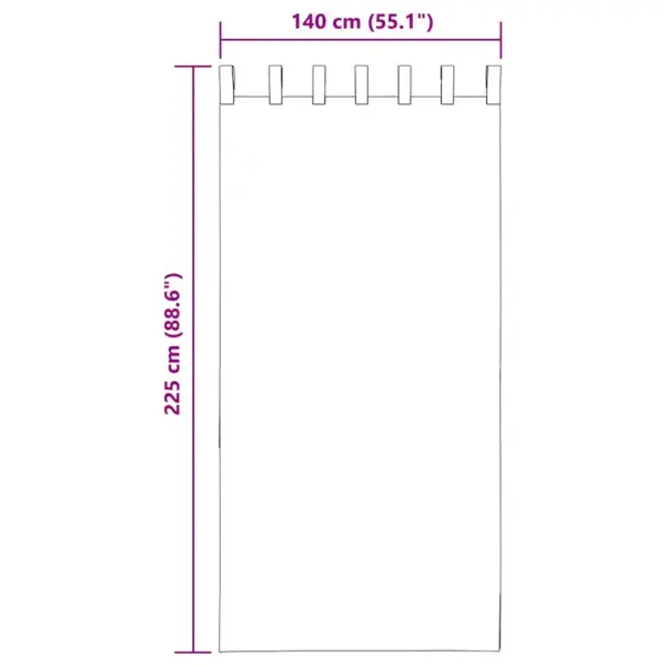Poolläbipaistvad voile kardinad vardataskuga, 2 tk, veinipunane, 140 x 225 cm – 9